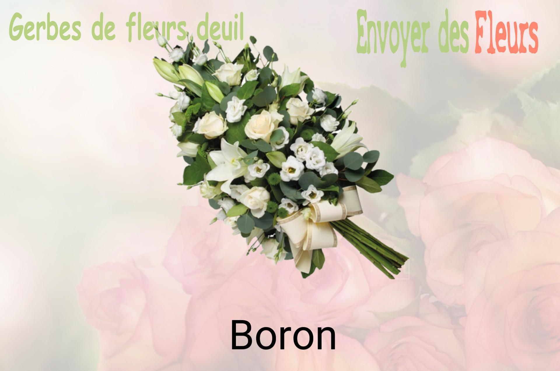 Gerbe de fleurs de deuil livrée à Boron